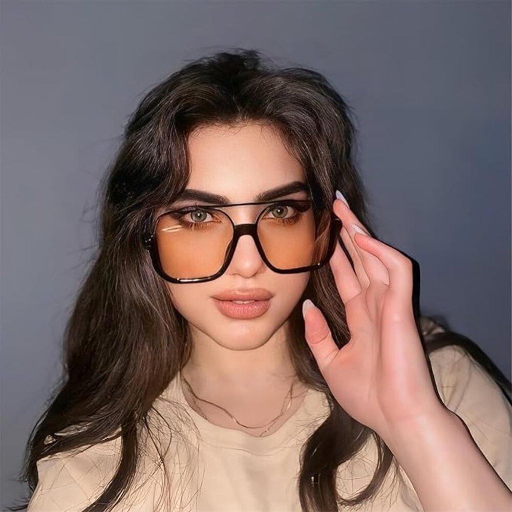 Fashion brown clear sunglasses/glasses